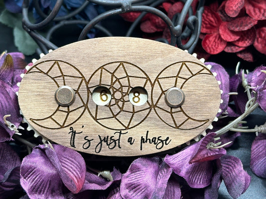 It’s just a phase - handcrafted wooden row counter for knitting and crochet Obscurious Creations