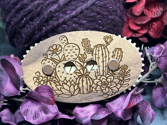 Cactus Blossom Row Counter - Unique Knitting & Crochet Tool Obscurious Creations